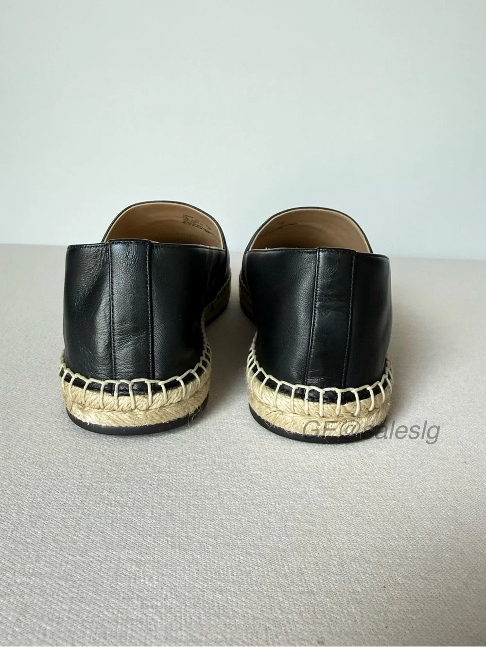 Coach Cruz Espadrille Leather Loafer Black CR848 Size 7.5